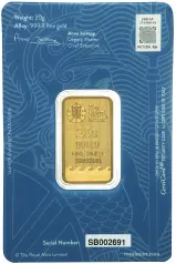 20g Gold 'Britannia' Bullion Minted Bar (Secure) obverse