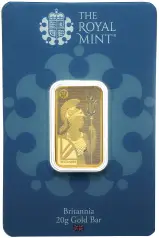 20g Gold 'Britannia' Bullion Minted Bar (Secure)