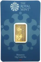 10g Gold 'Britannia' Bullion Minted Bar (Secure) reverse