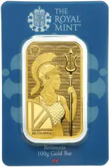 100g Gold 'Britannia' Bullion Minted Bar (Secure) reverse