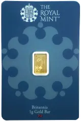 1g Gold 'Britannia' Bullion Minted Bar (Secure)