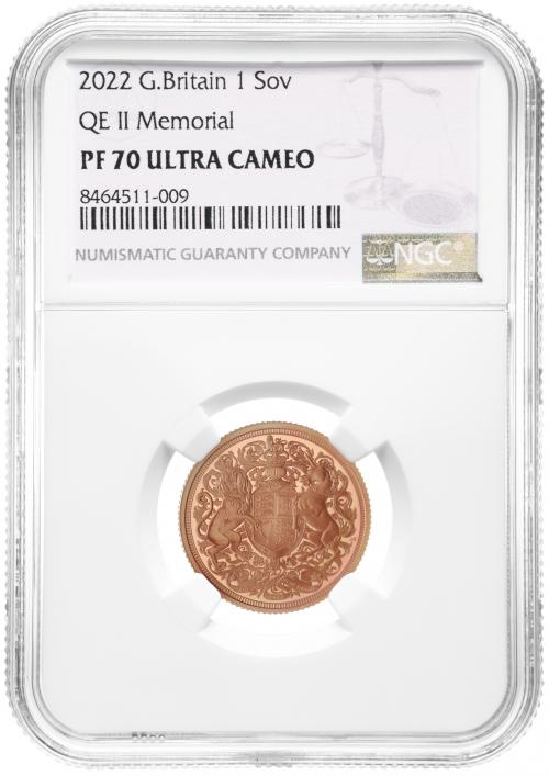 2022 Gold Proof Sovereign QEII Memorial PF-70 | Chards