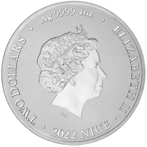 2022 Niue Bitcoin 1 oz Silver Bullion Coin - Pre-Owned  obverse