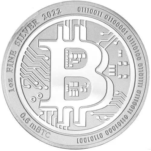 2022 Niue Bitcoin 1 oz Silver Bullion Coin - Pre-Owned  reverse