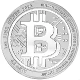 2022 Niue Bitcoin 1 oz Silver Bullion Coin - Pre-Owned 