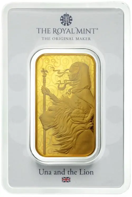 Una and the Lion 1 oz Gold Bar - Edition I Pre-Owned reverse