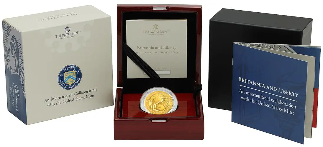 2024 Gold Proof 1 Ounce Charles III Pound Sterling £100  Coin Single United Kingdom The Royal Mint display