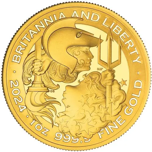 2024 Gold Proof 1 Ounce Charles III Pound Sterling £100  Coin Single United Kingdom The Royal Mint reverse