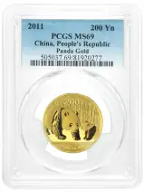 2011 Gold Graded 0.5 Ounce Panda Coin Single China PCGS MS-69