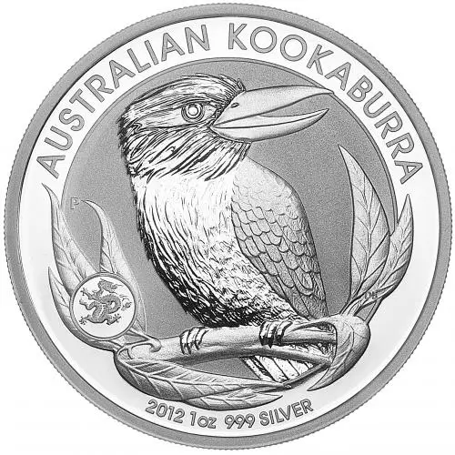 2012 Silver Bullion 1 Ounce Kookaburra Dragon Privy Mark  Coin Single Australia Perth Mint reverse