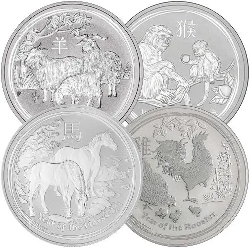 Australian 1 oz Lunar Silver Coin Best Value (Pre-Owned) dates may vary