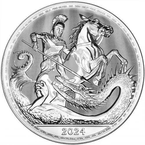 2024 St George and the Dragon 1 Kilo Bullion Coin reverse