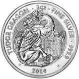 2024 Tudor Beasts 'Tudor Dragon' 2 oz Silver Bullion Coin - Pre-Owned