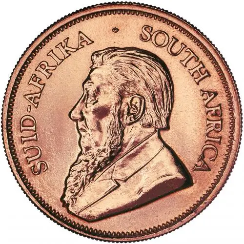 2002 Gold Bullion 1 Ounce Krugerrand  Coin Single South Africa South African Mint obverse