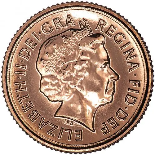 2009 Gold Quarter Sovereign Bullion Coin obverse