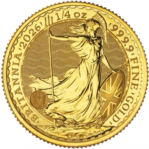2026 Gold Britannia 0.25 oz Bullion Coin  reverse