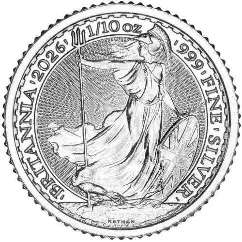 2026 Silver Britannia 0.1 oz Bullion Coin reverse