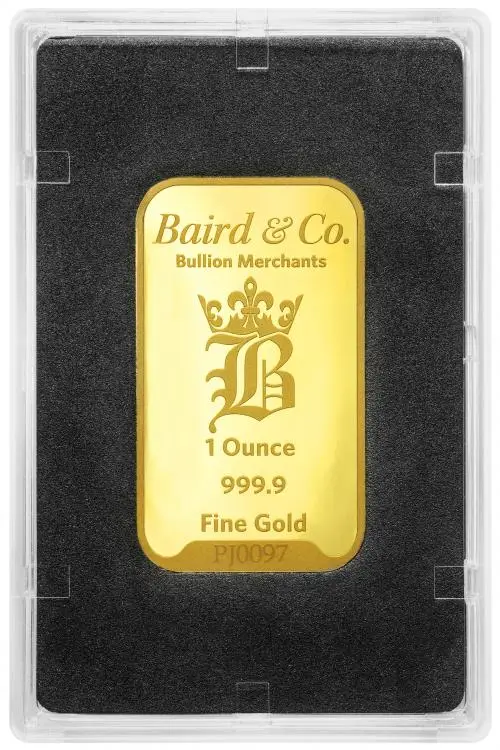 Gold Bullion 1 Ounce Minted Platinum Jubilee  Bar Pre-Owned Baird & Co. obv