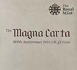 2015 UK Coin £2 Gold Proof Magna Carta 21376