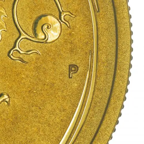 2012 Australian Gold 0.5 oz Year of the Dragon Coin mint mark