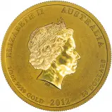 2012 Australian Gold 0.5 oz Year of the Dragon Coin obverse