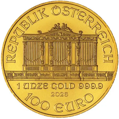 2026 Gold Philharmonic 1 oz Bullion Coin obverse
