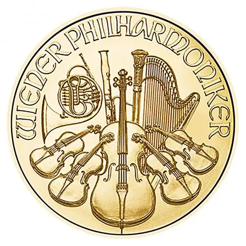 2026 Gold Philharmonic 1 oz Bullion Coin reverse