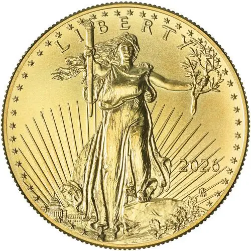 2026 American Gold Eagle 1 oz Bullion Coin obverse chards