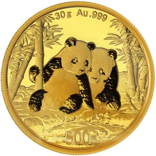 2026 Chinese 30g Panda Gold Bullion Coin reverse