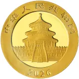2026 Chinese 30g Panda Gold Bullion Coin obverse