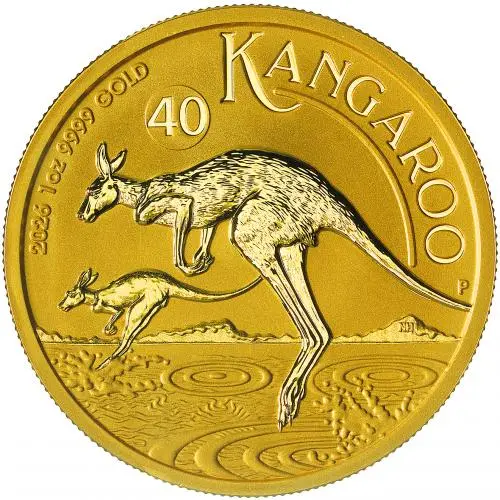2026 Australian Kangaroo 1 oz Gold Nugget Bullion Coin reverse
