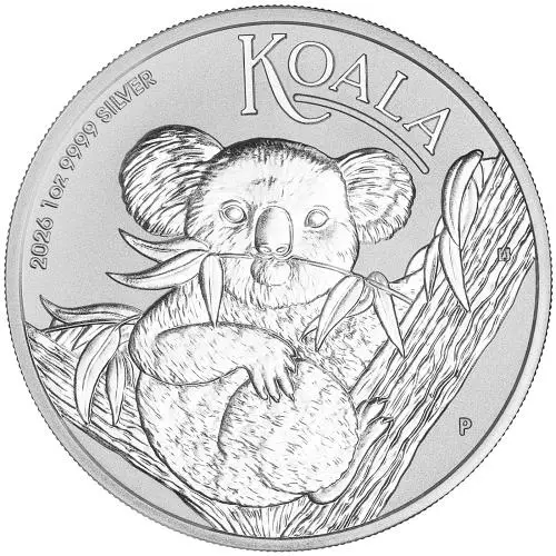 2026 Australian Koala 1 oz Silver Bullion Coin reverse chards