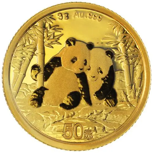 2026 Chinese 3g Panda Gold Bullion Coin reverse 1