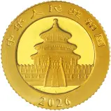 2026 Chinese 1g Panda Gold Bullion Coin obverse 1