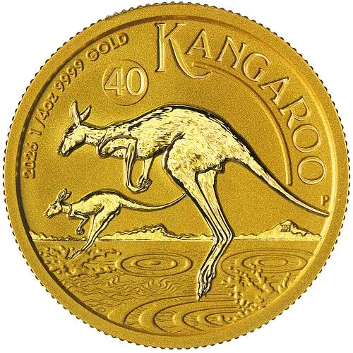 2026 Australian Kangaroo 0.25 oz Gold Nugget Bullion Coin reverse