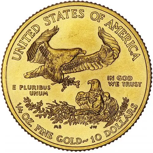 2012 Gold Bullion 0.25 Ounce Eagle Coin United States of America obverse