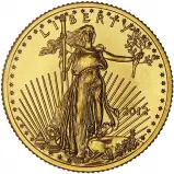2012 Gold Bullion 0.25 Ounce Eagle Coin US  Mint reverse