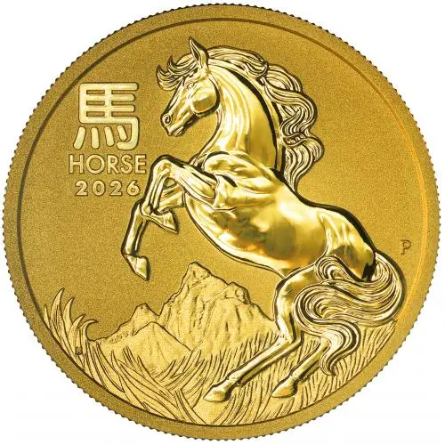 2026 Australian Year of the Horse 1 oz Gold Bullion Coin reverse