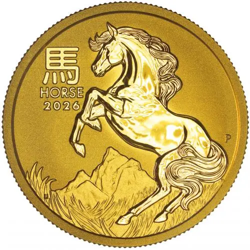 2026 Australian Year of the Horse 0.5 oz Gold Bullion Coin reverse
