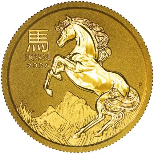 2026 Australian Year of the Horse 0.25 oz Gold Bullion Coin reverse
