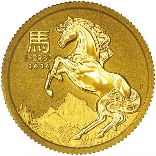 2026 Australian Year of the Horse 0.05 oz Gold Bullion Coin reverse