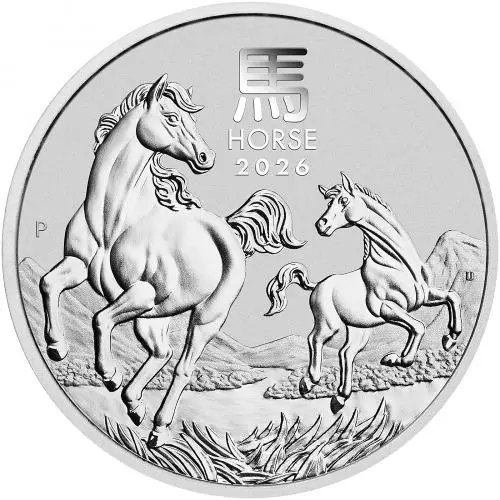 2026 Australian Year of the Horse 10 kg Silver Bullion Coin TPM Reverse 