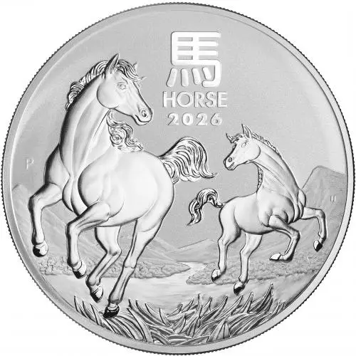 2026 Australian Year of the Horse 1 kg Silver Bullion Coin reverse