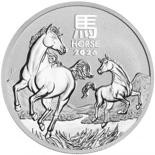 2026 Australian Year of the Horse 2 oz Silver Bullion Coin reverse