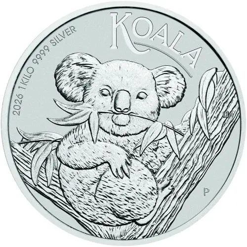 2026 Australian Koala 1kg Silver Bullion Coin reverse 