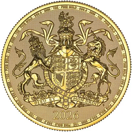 2026 Royal Arms 1 oz Gold Bullion Coin reverse