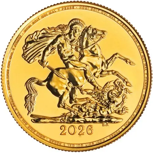 2026 Gold Double Sovereign Bullion Coin reverse