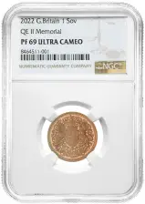 2022 Gold Proof Sovereign Memorial NGC - PF-69 ULTRA CAMEO