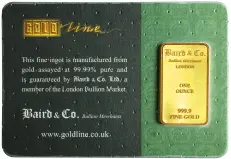 1 oz Gold Bar In Sleeve Baird & Co. - Pre-Owned 