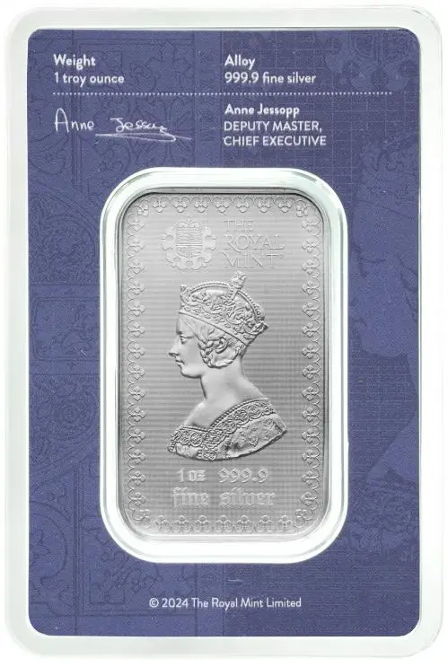 The Gothic Crown 1 oz Silver Bar - In Sleeve obverse